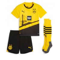 Camisa de time de futebol Borussia Dortmund Karim Adeyemi #27 Replicas 1º Equipamento Infantil 2023-24 Manga Curta (+ Calças curtas)